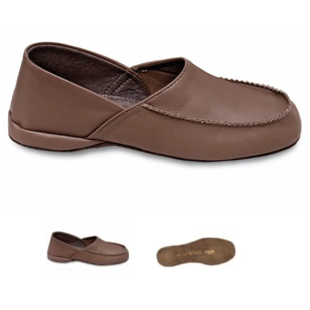 Hitchcock Brown Moosehide Slipper Style #: 4942BR Size‎ 9 Made in Canada NWOB